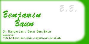 benjamin baun business card