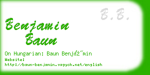 benjamin baun business card